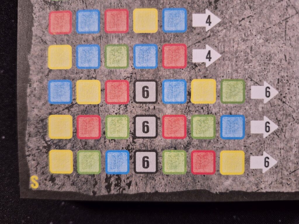 Ein Teil des Spielblatts von "Safehouse – das Würfelspiel".