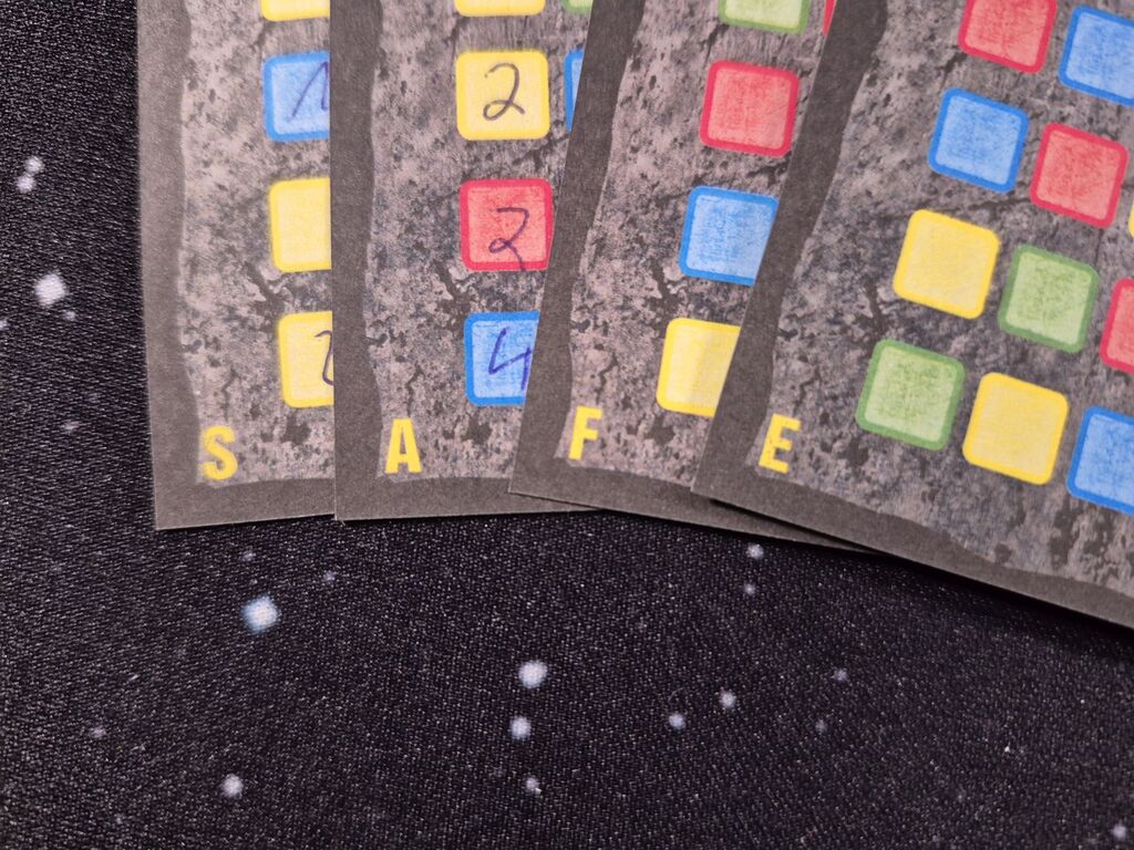 Ausschnitt von Blättern des Spielblocks.