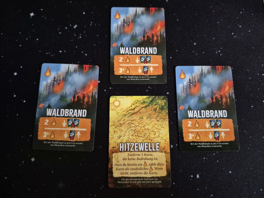 Karten mit Text und Symbolen.