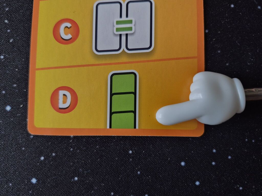 Ein Teil der Wertungskarte.