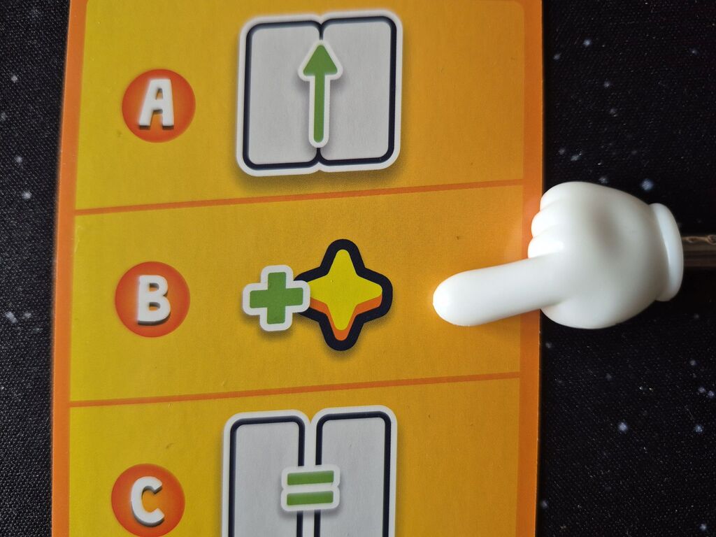 Ein Teil der Wertungskarte.