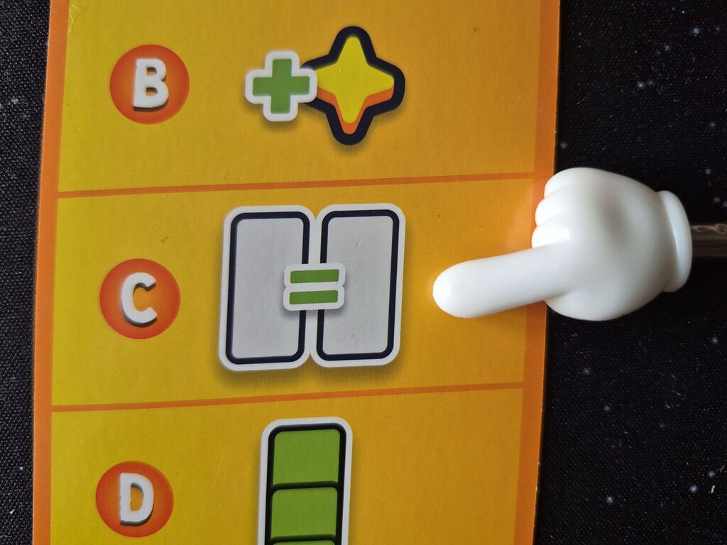 Ein Teil der Wertungskarte.