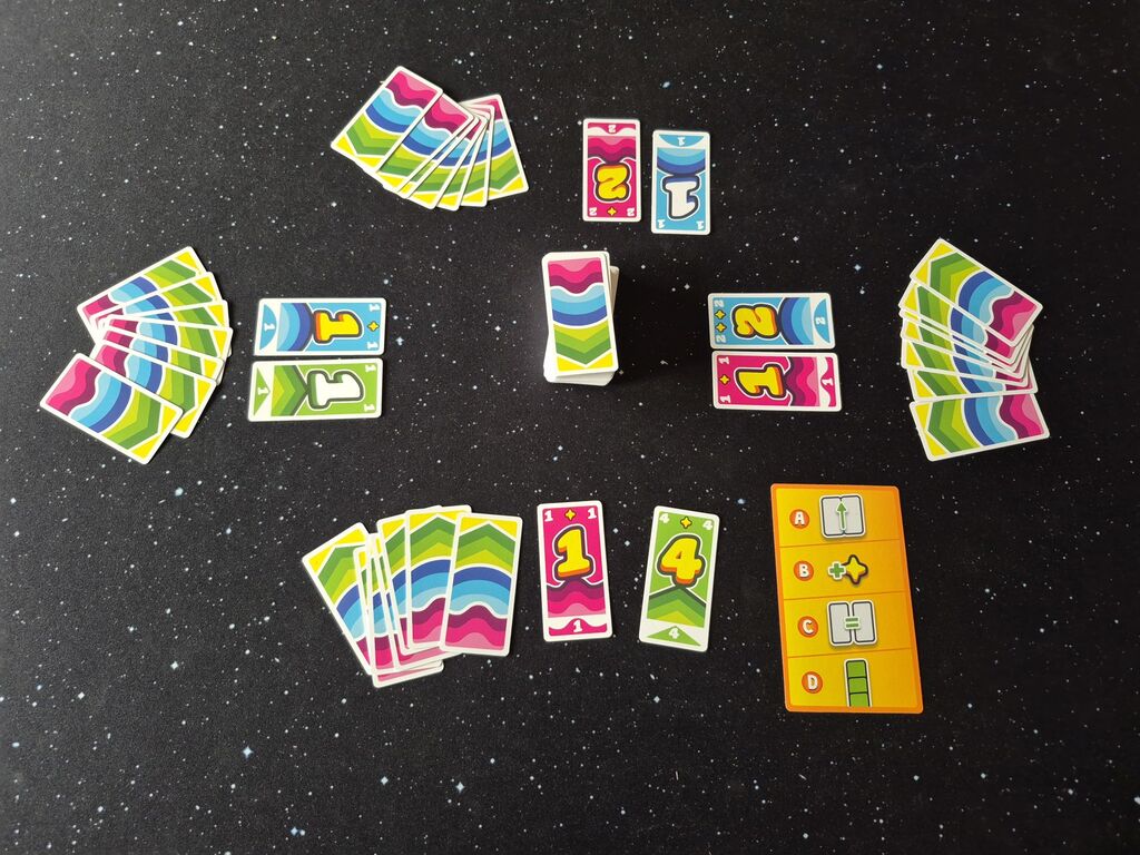 Karten nach der erste Runde von "2 Win".