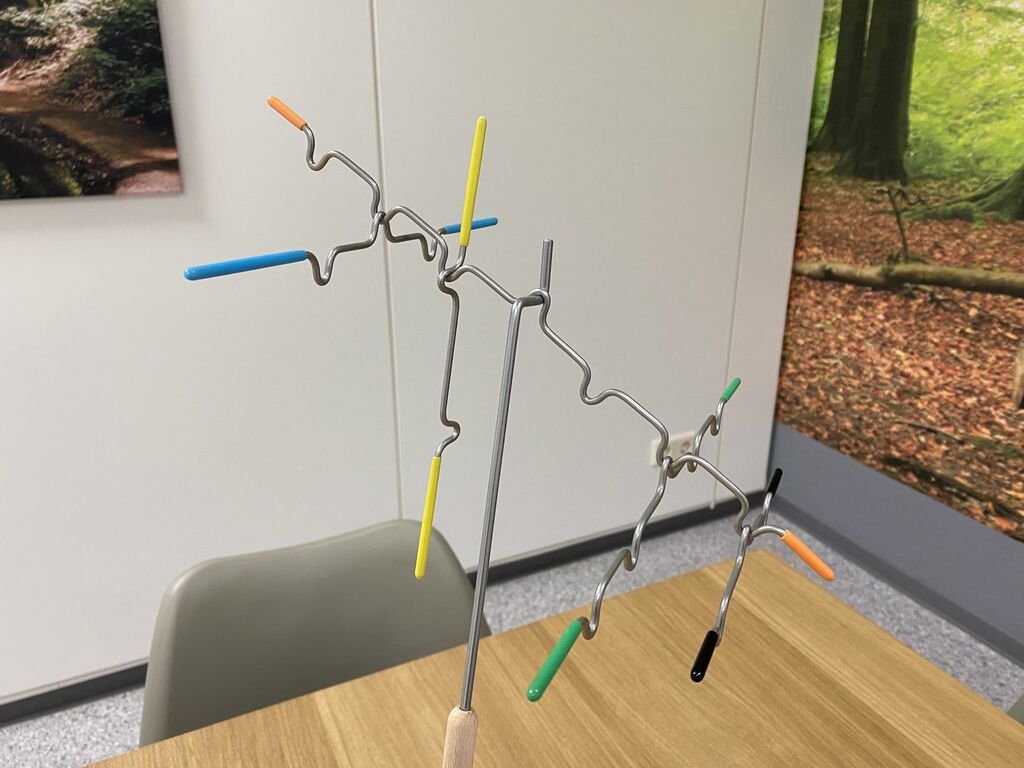 Spielmaterial von "Suspend" im Spielverlauf.