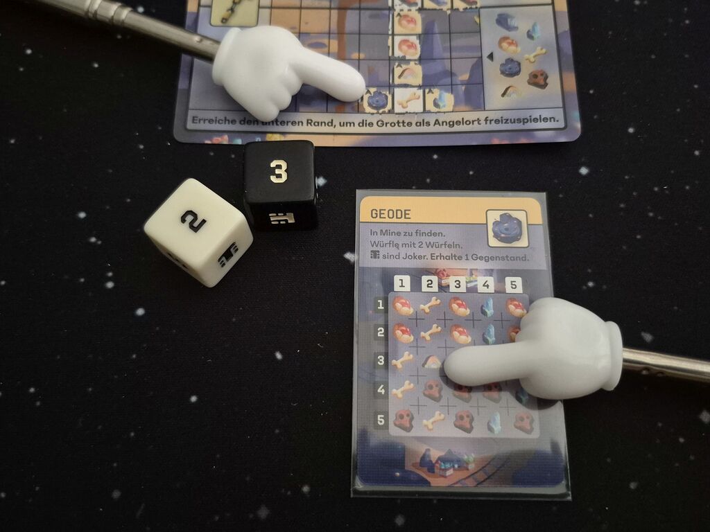 Spielmaterial von "Tend".