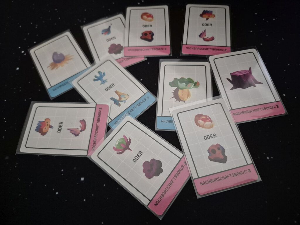 Karten mit Symbolen.