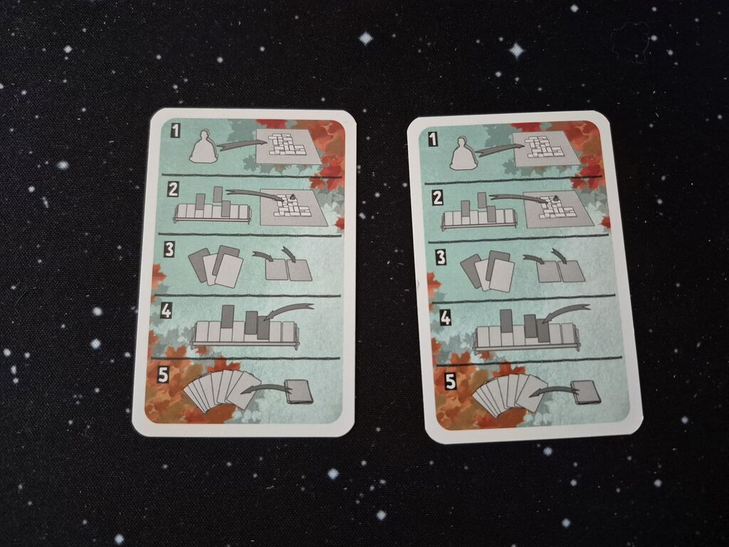 Zwei Karten mit Symbolen.