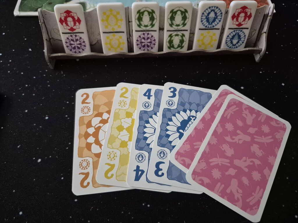 Karten und Spielsteine aus "Ananda".