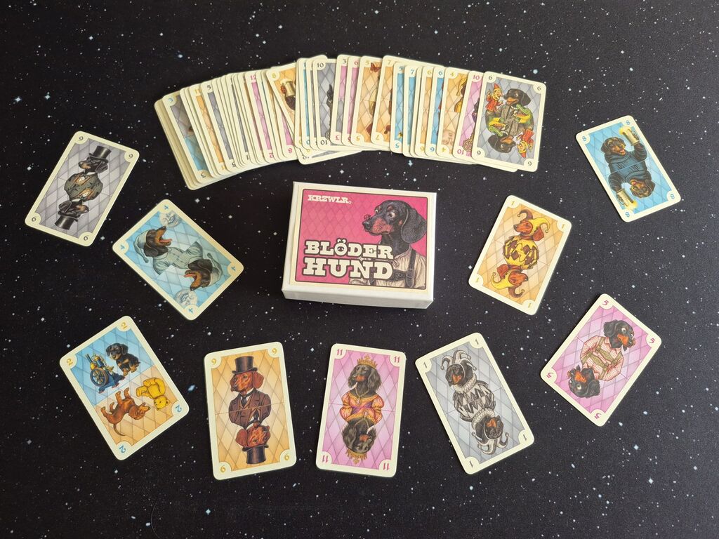 Spielmaterial von "Blöder Hund".