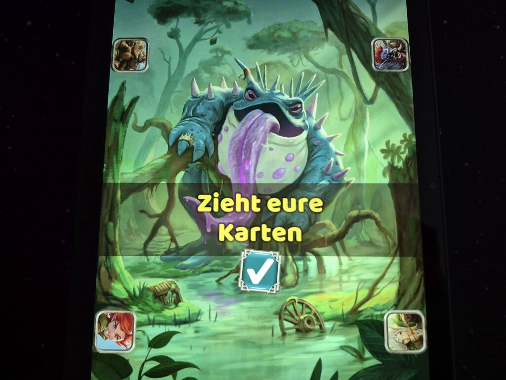 Tablet mit Text, Illustration.