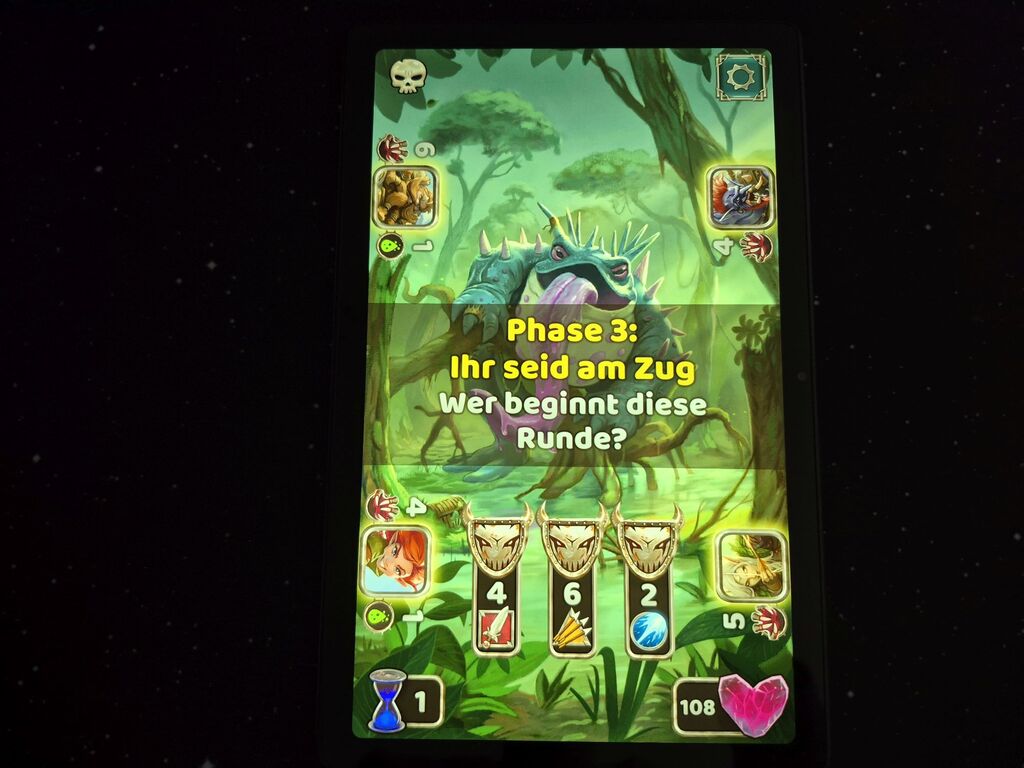 Tablet mit Text und Illustration.