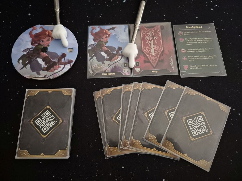 Spielmaterial aus "Boss Fighters".