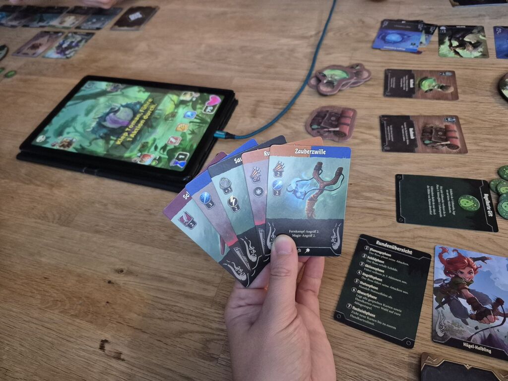 Spielmaterial von "Boss Fighters".