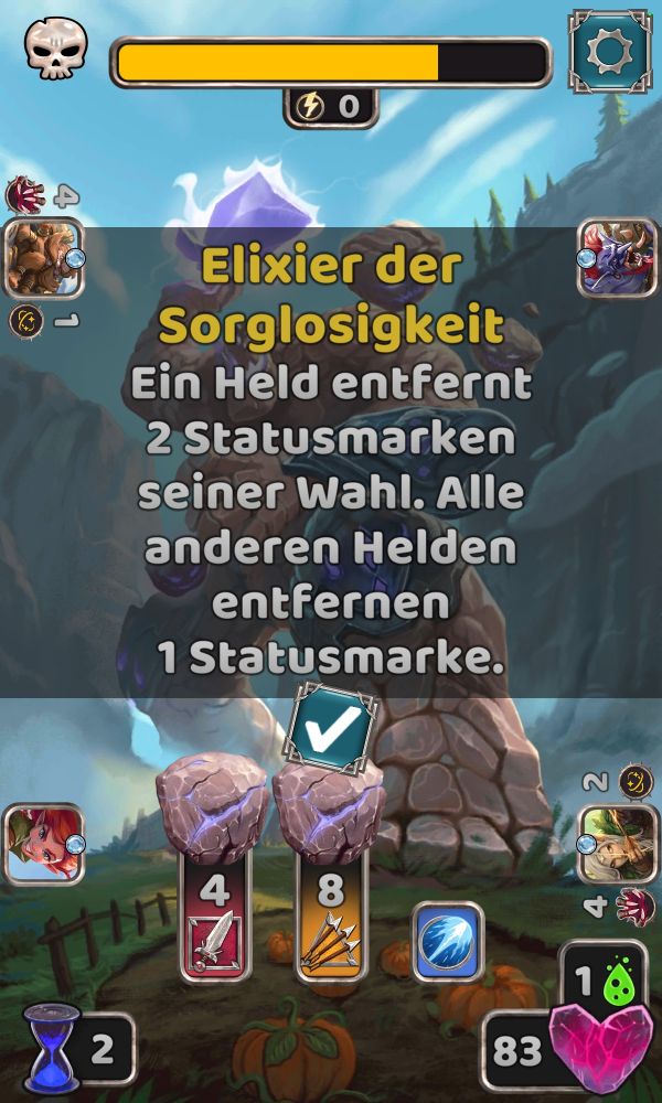 Screenshot aus der App von "Boss Fighters".