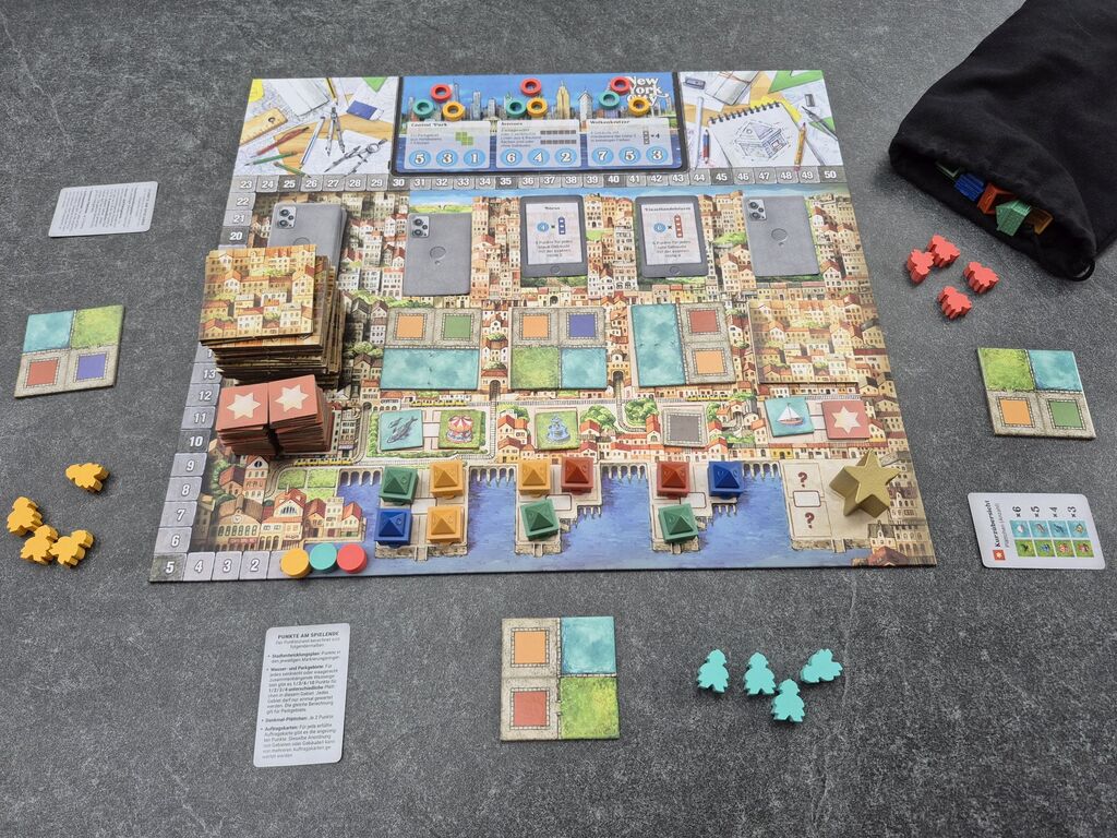 Spielaufbau von "Cities".