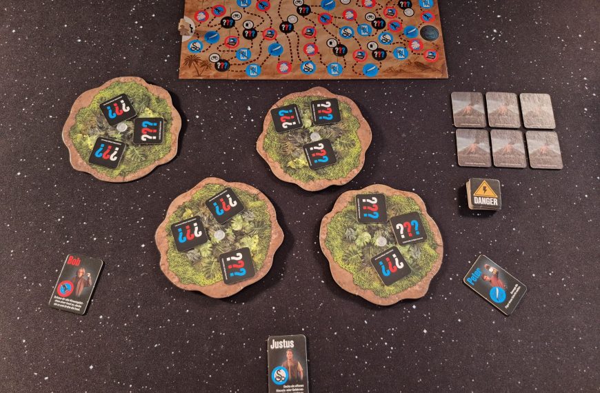 Spielmaterial von "Die drei ??? – Toteninsel".