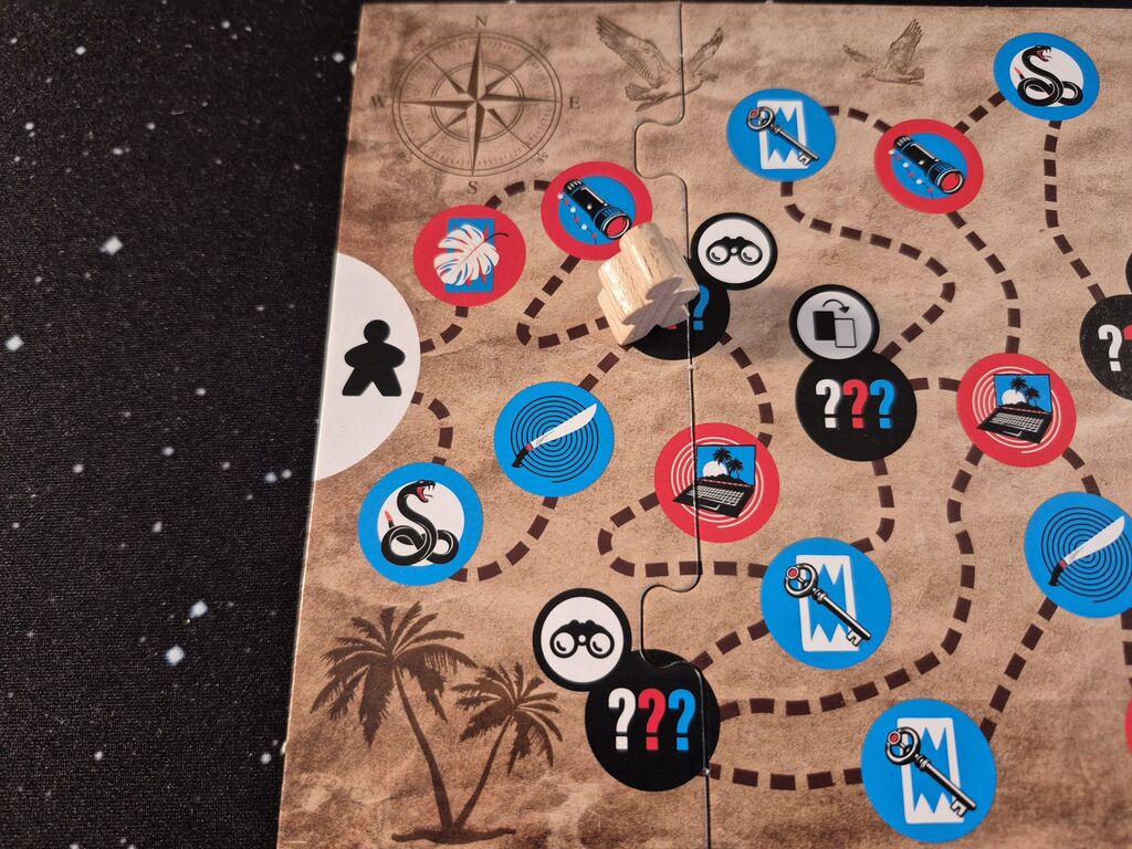 Spielfigur auf Spielplan.