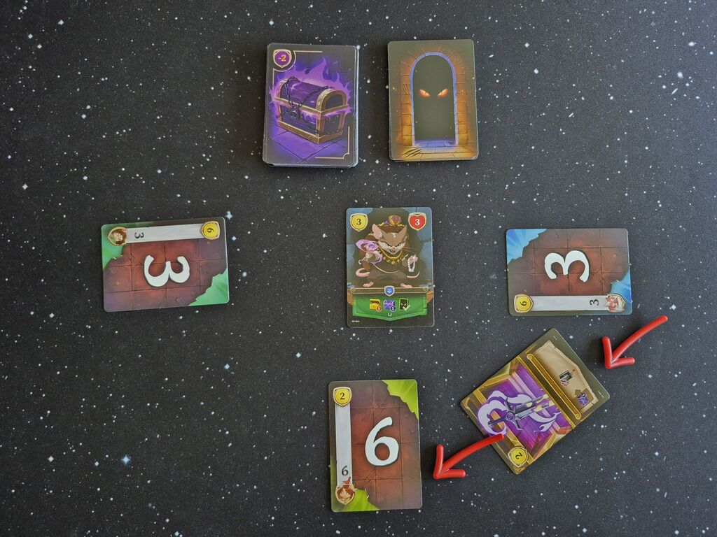 Karten in veränderter Anordnung.