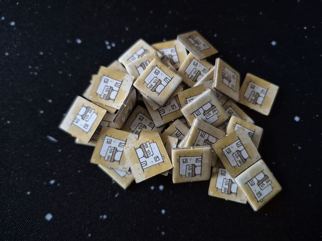 Ein Haufen Plättchen.