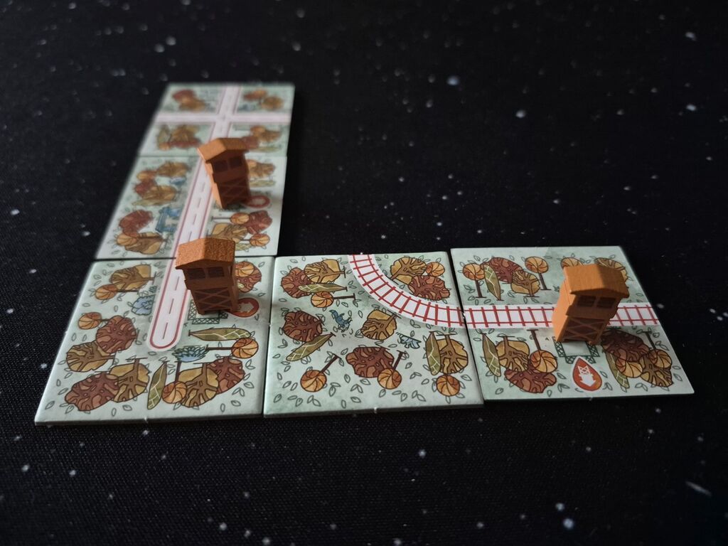 Spielmaterial aus "Railroad Tiles".