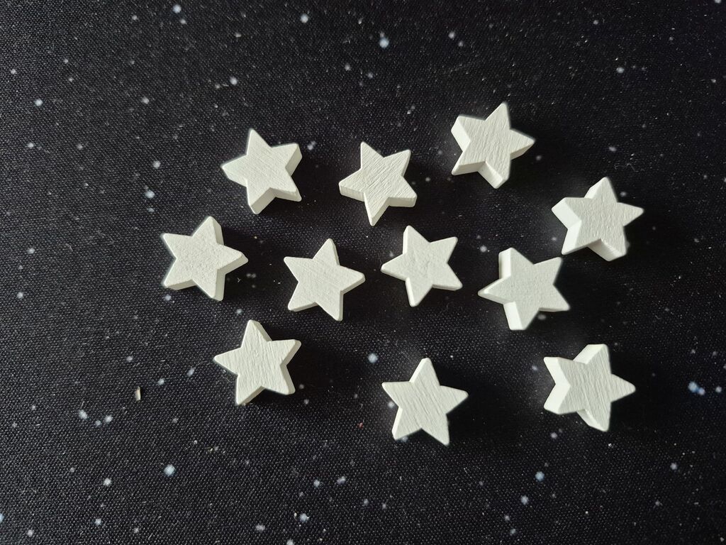 Weiße Sternmarker aus "Railroad Tiles".