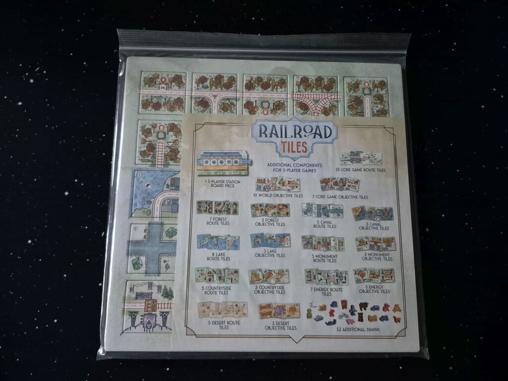 Verpacktes Spielmaterial.