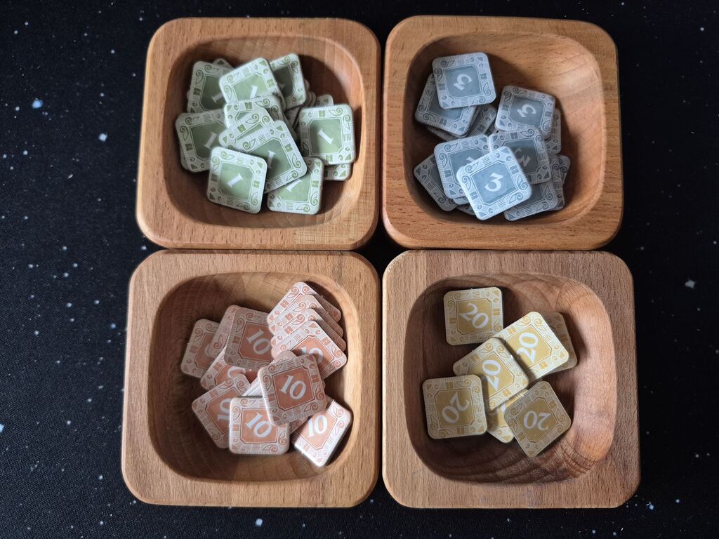 Punktemarker mit Werten eins, drei, zehn, 20.