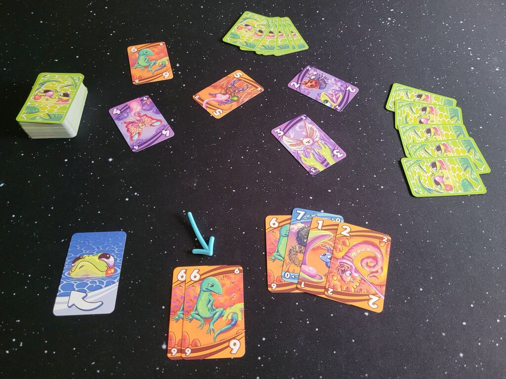 Karten in veränderter Anordnung.