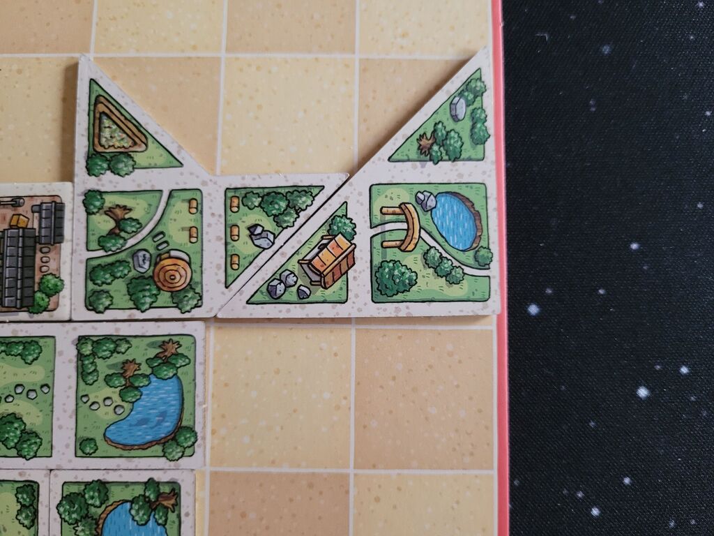 Plättchen liegt richtig auf Tableau.