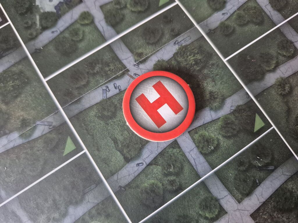 Plättchen auf dem Spielplan.
