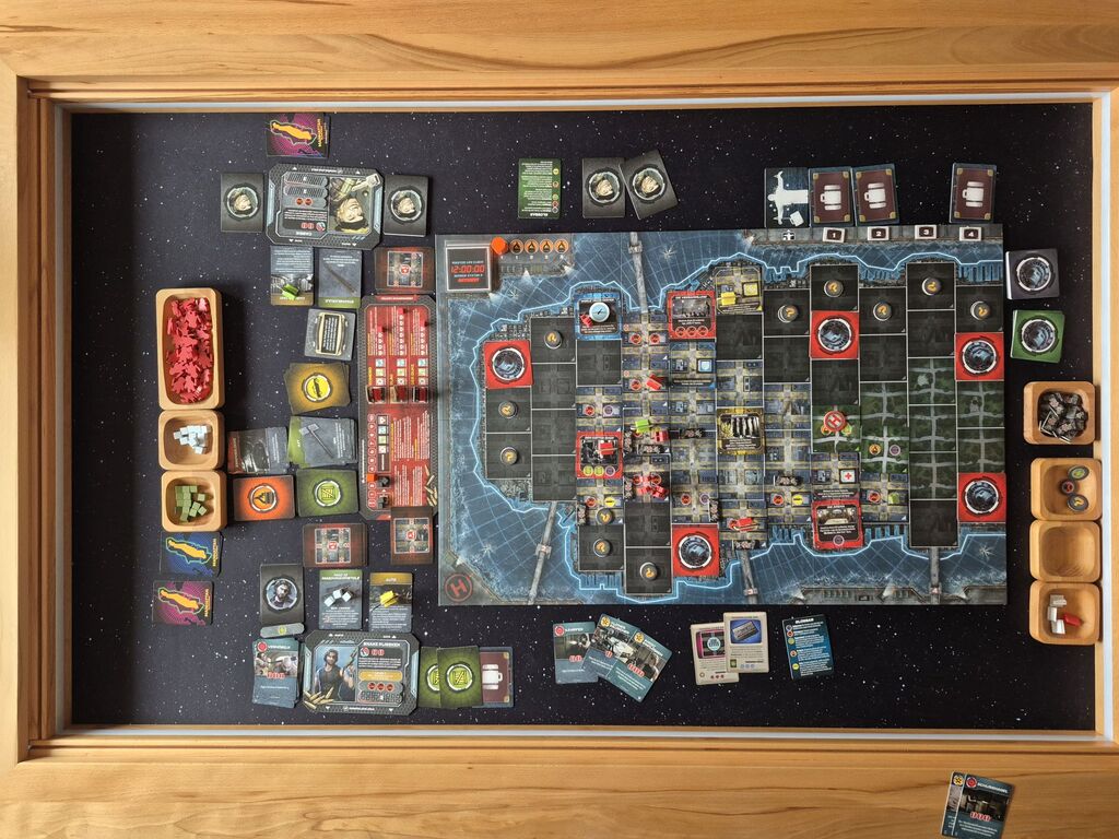 Spielmaterial im Spielverlauf im Überblick.