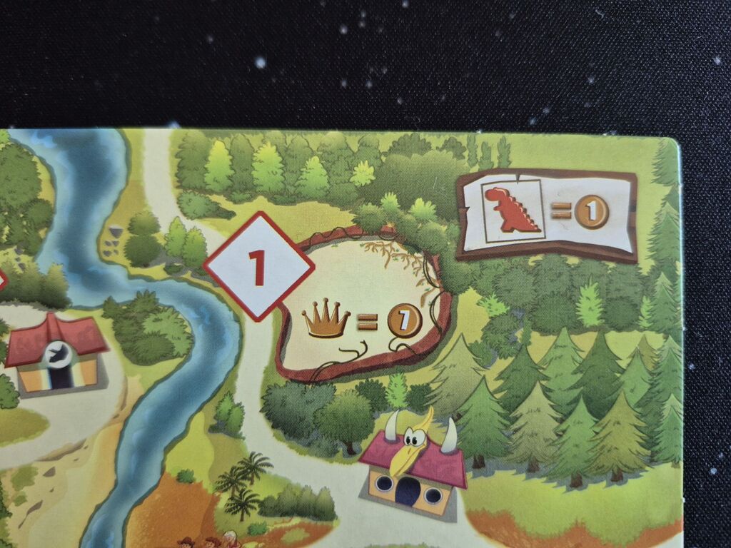 Spielplanausschnitt mit Zahlen und Symbolen.
