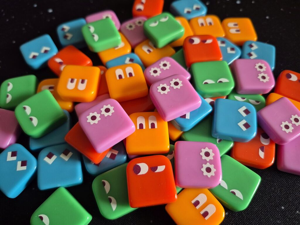 Spielsteinhaufen.