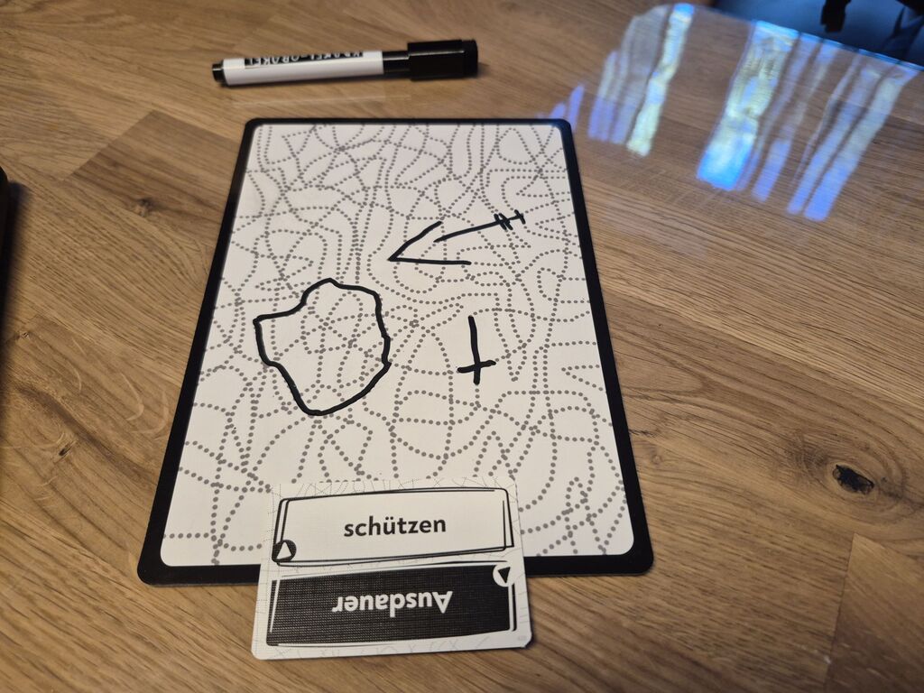 Zeichnung mit Stift.