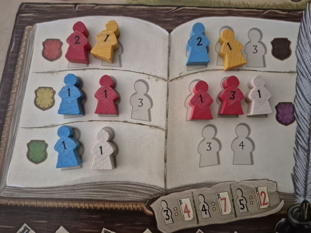 Spielfiguren auf Spielplanausschnitt.