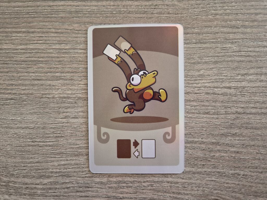 Karte mit Comic-Affe aus "Collect!"