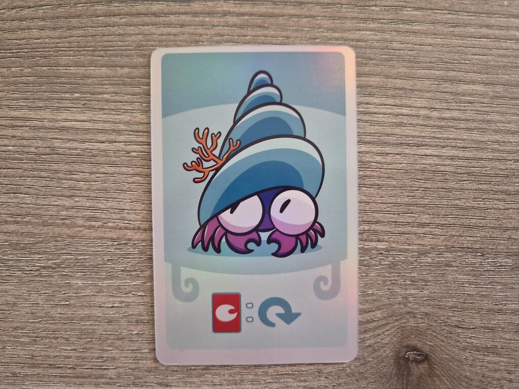 Karte mit Comic-Einsiedlerkrebs aus "Collect!