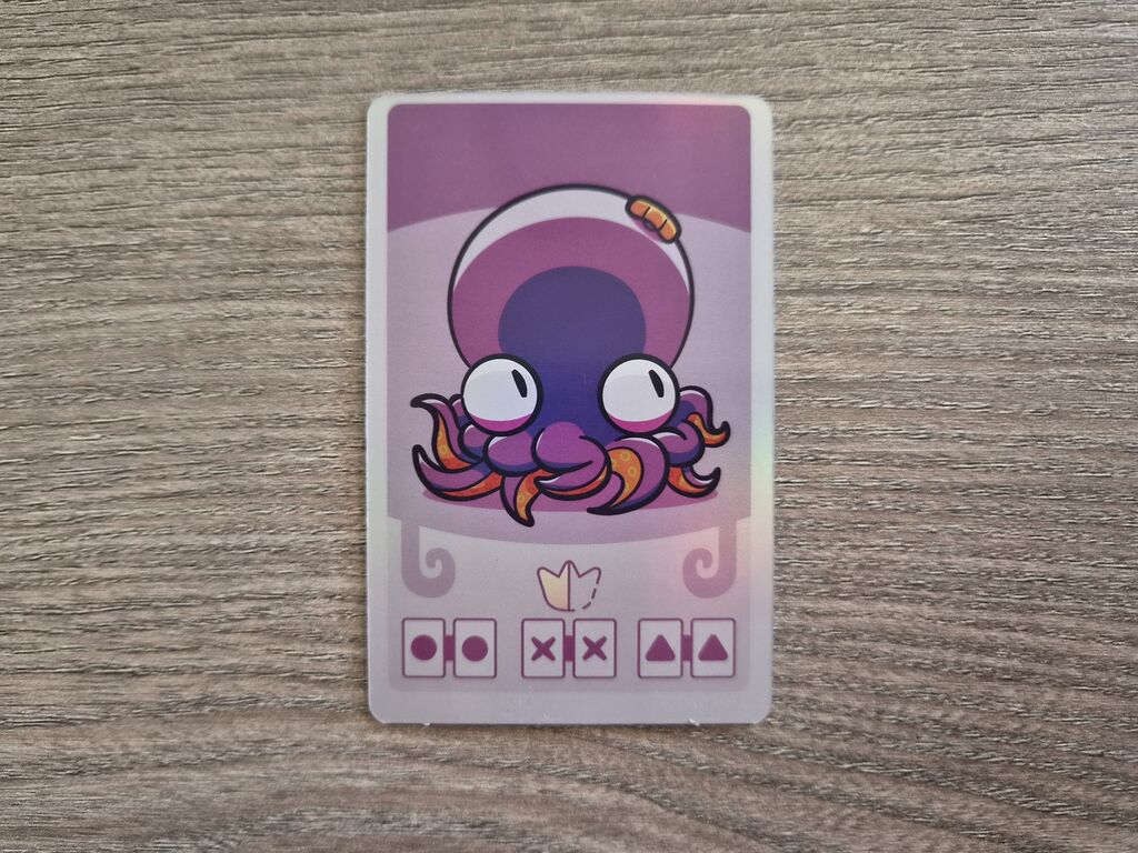 Karte mit Comic-Oktopus.