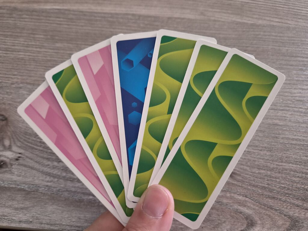 Hand hälte Karten.
