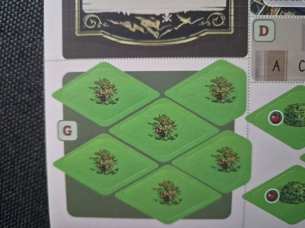 Aufkleber von verdorrten Büschen.