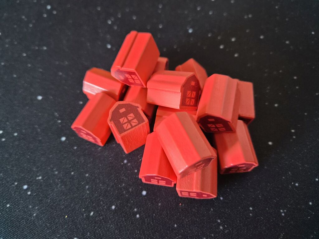 Rote Holzscheunen aus "Frosted Blooms".