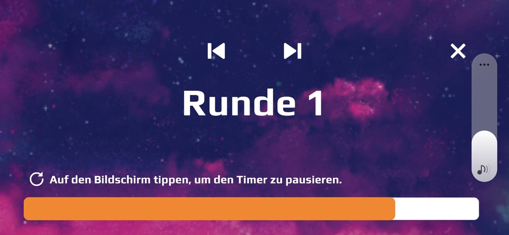 Screenshot mit Text und Ladebalken.