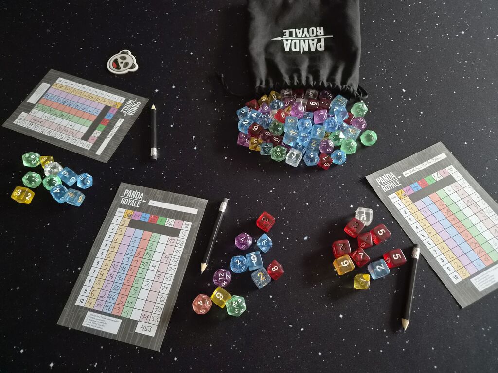 Spielmaterial von "Panda Royale".