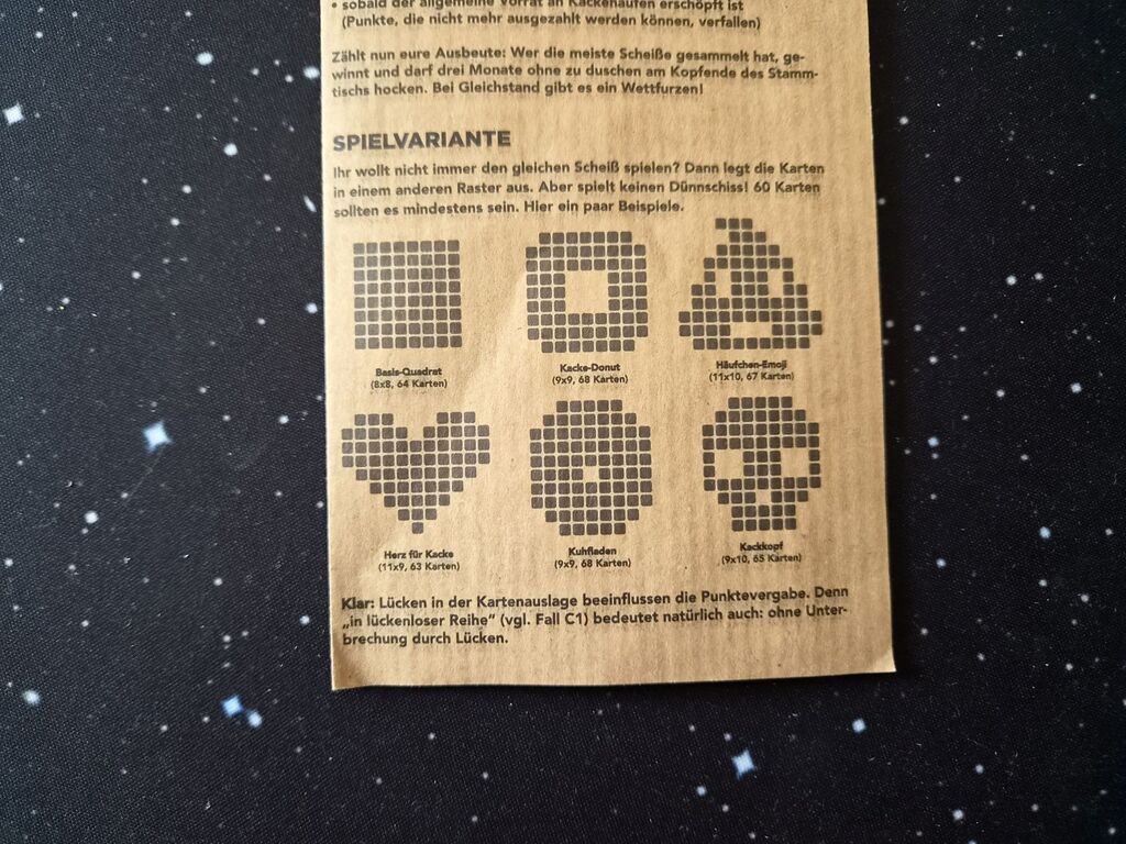 Ausschnitt aus Anleitung von "Tokyo Poo Divers".