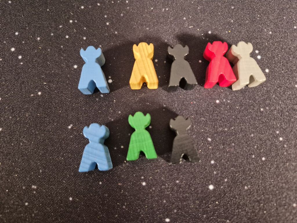 Bunte Meeple.