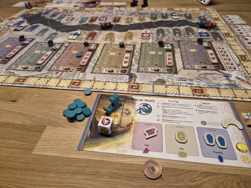 Spielmaterial von "Am Goldenen Fluss".