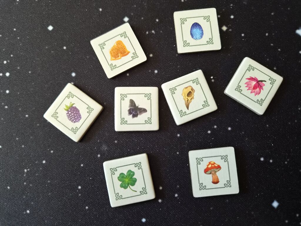 Marker mit Symbolen der Zutaten.