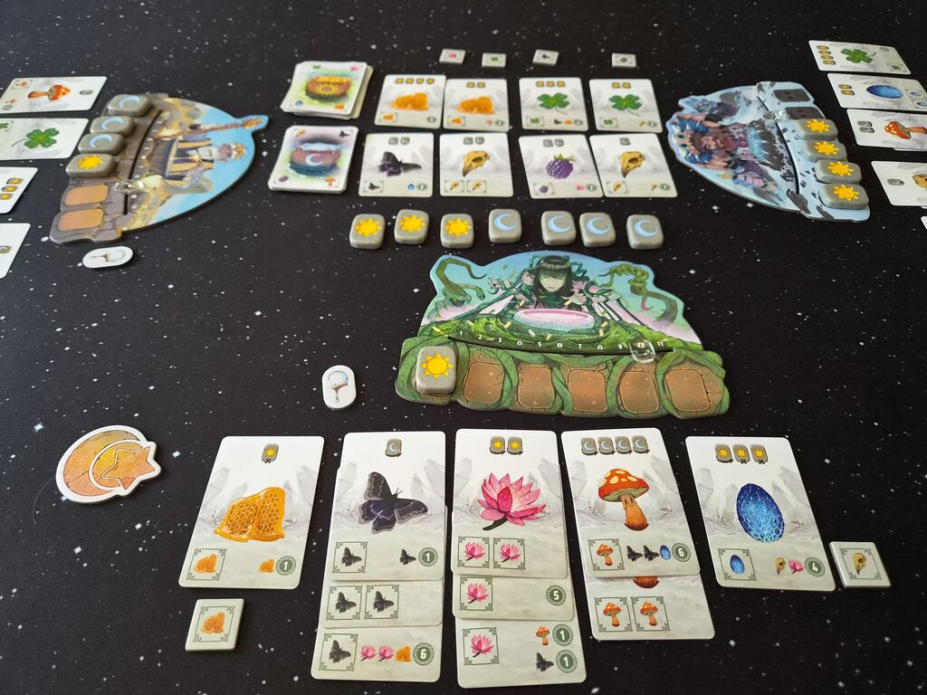Spielmaterial gegen Spielende.