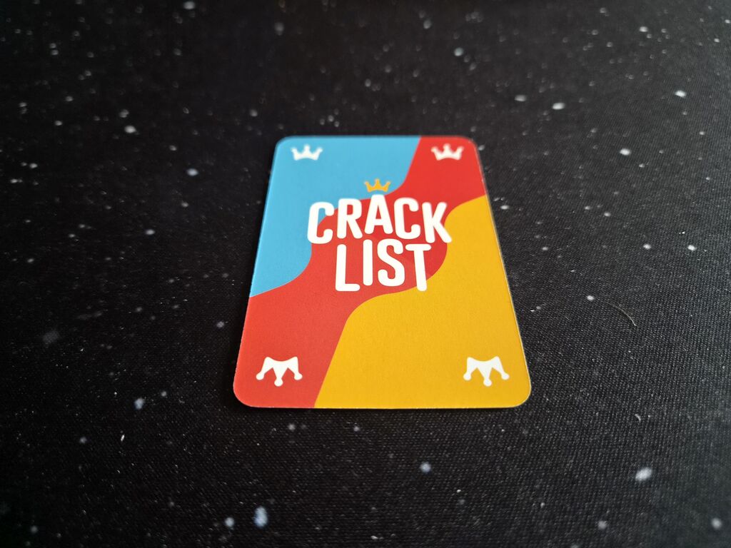 Karte mit Text "Crack List".