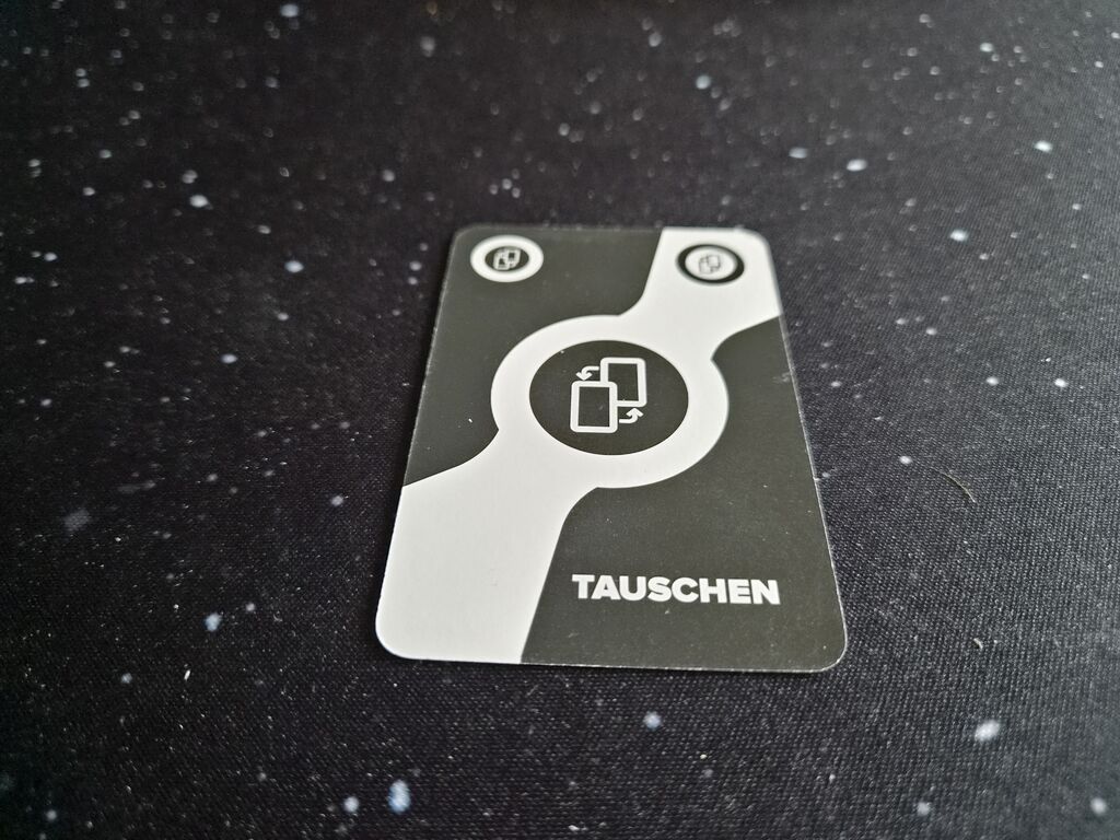 Karte mit Symbol und "Tauschen".